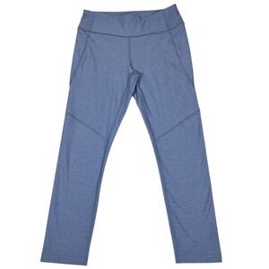 Outdoor Voices Women's Leggings M Blue High Rise Athletic Pants Pockets‎ Stretch